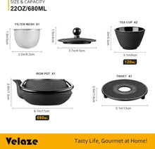 Velaze Teekanne Gusseisen Japanischer Stil 680ML mit Sieb