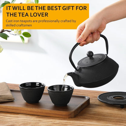 Velaze Gusseisen Teekanne mit Heizung und Stövchen 1200ml