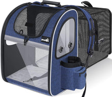 Erweiterbarer Hunderucksack Katzenrucksack Rucksack Blau 34 27 44cm