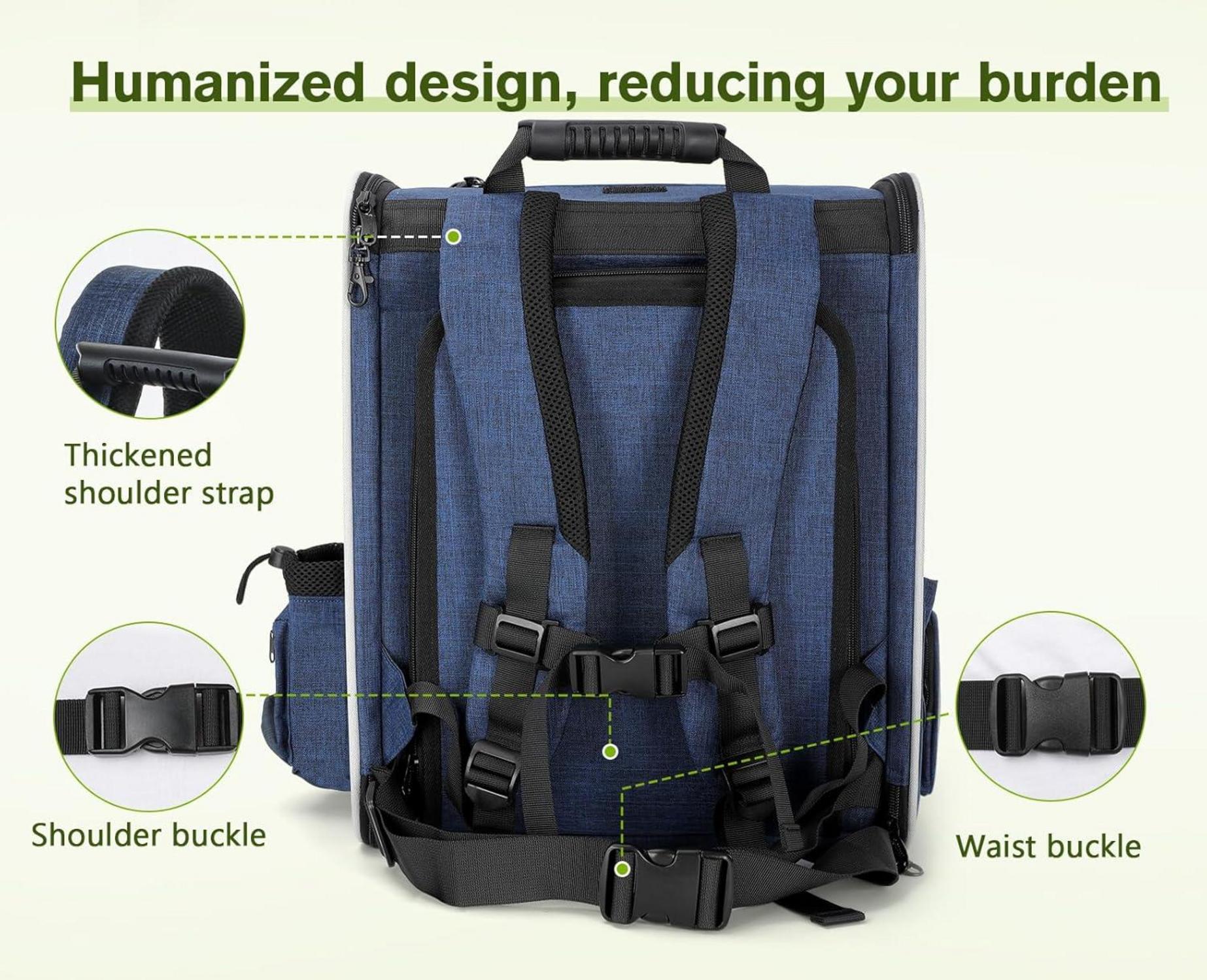 Pecute Erweiterbarer Hunderucksack Katzenrucksack Blau 34 27 44cm