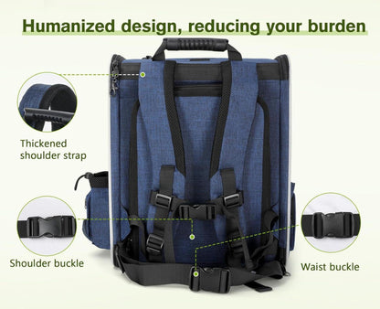 Pecute Erweiterbarer Hunderucksack Katzenrucksack Blau 34 27 44cm