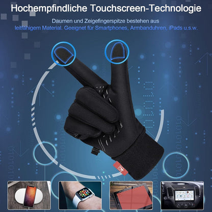 Warme Fahrradhandschuhe Winter wasserabweisend Touchscreen
