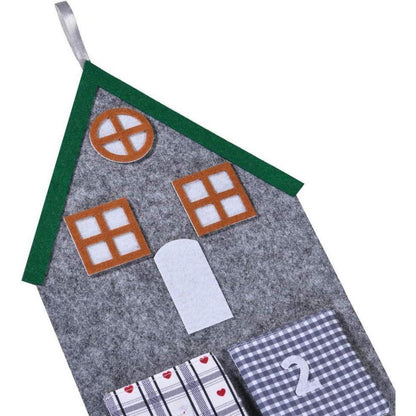 XXL Adventskalender Filz Grau 145cm Weihnachten DIY