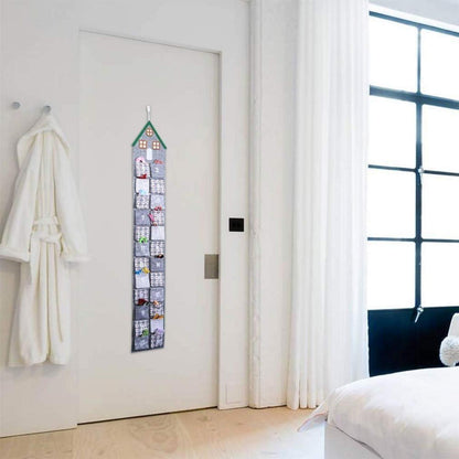 XXL Adventskalender Filz Grau 145cm Weihnachten DIY