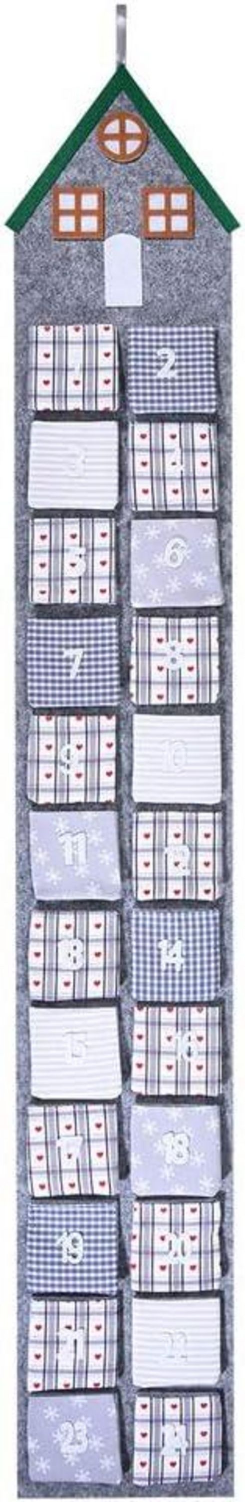 XXL Adventskalender Filz Weihnachtskalender DIY 145cm mit jute