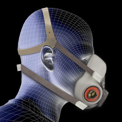 Zelbuck Atemschutzmaske 107 Set mit Schutzbrille und Filter