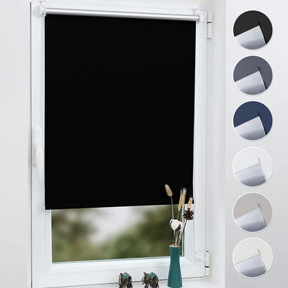 Verdunklungsrollo ohne Bohren 60x150cm Rollos für Fenster