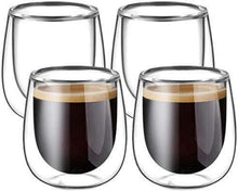 Espressogläser 100ml Doppelwandig 4er Set Borosilikatglas