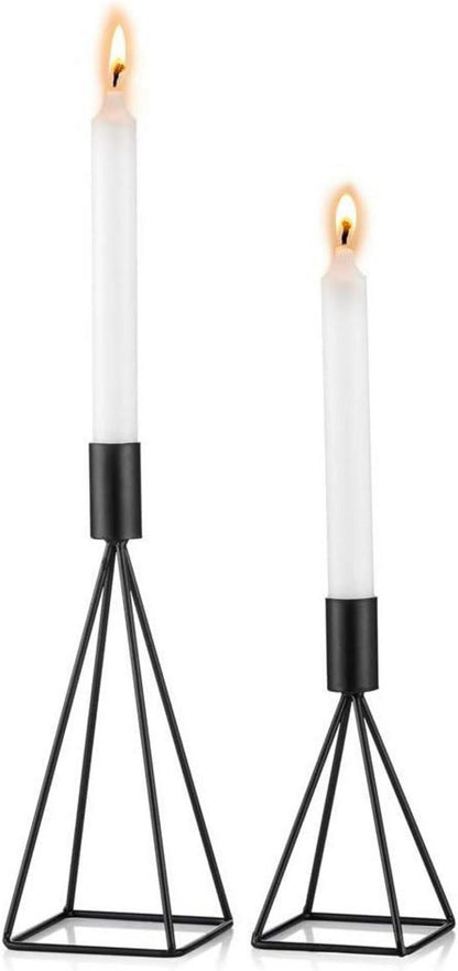 Kerzenständer 2er Set Metall Vintage Schwarz Wohnzimmer Hochzeit