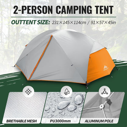 Forceatt Campingzelt 2-3 Personen Ultraleicht Wasserdicht 4