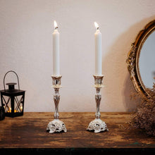 Sziqiqi 2er Kerzenständer Set Silber Vintage Deko Hochzeit