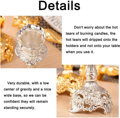 Kerzenständer Kerzenhalter 2er Set Silber Schabbat Hochzeit