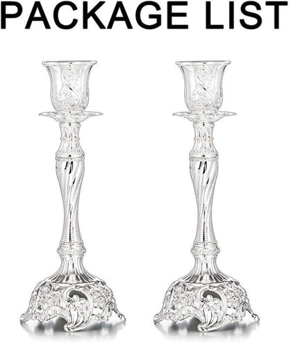 Kerzenständer Kerzenhalter 2er Set Silber Schabbat Hochzeit