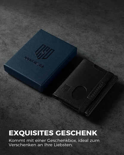 Mini Geldbörse Münzfach RFID-Schutz Portmonee Herren Kartenetui