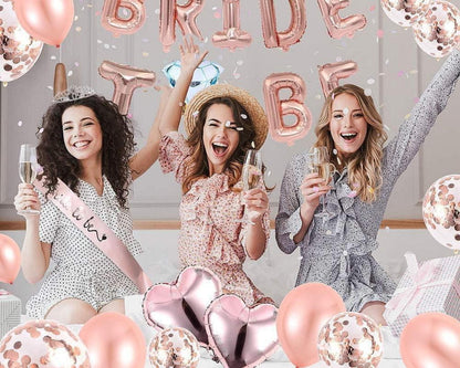 Junggesellinnenabschied Deko Luftballon Set BRIDE TO BE, 14