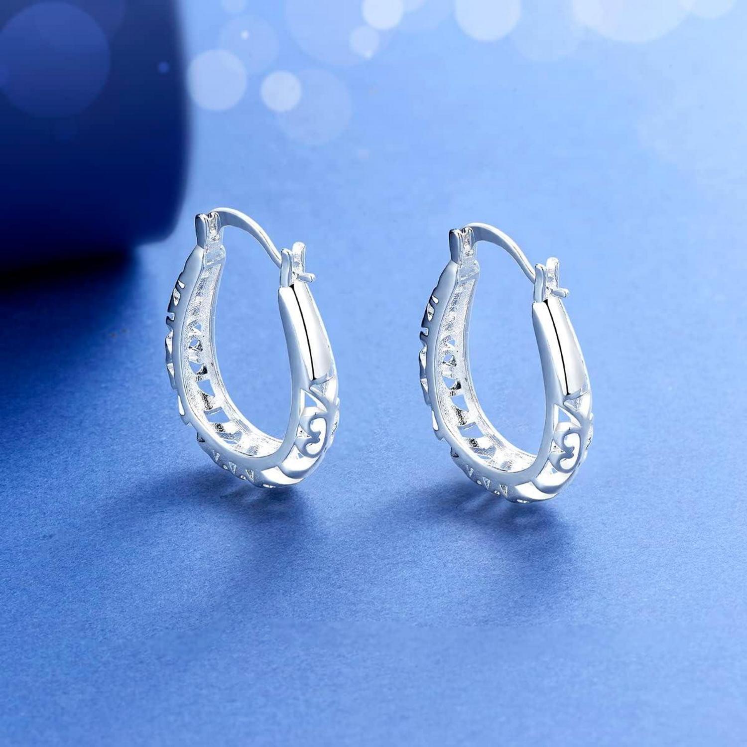 Elegante S925 Silber Ohrstecker mit Kristallen - Damenohrringe