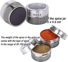 Gewürzdosen Set Magnetisch Edelstahl Spice Jars 12 Stück mit