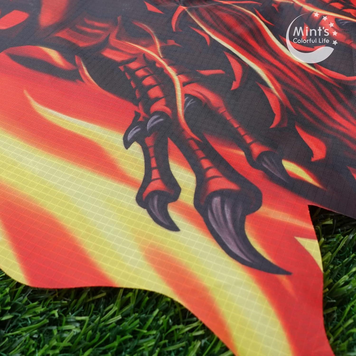 Bunter Groß-Drachen 62 Zoll für Kinder & Erwachsene, inkl. 300-Fuß-Schnur