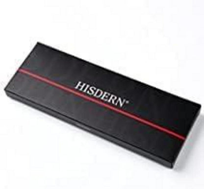 Herren Vorgebundene Fliege mit Einstecktuch Set in Rosa