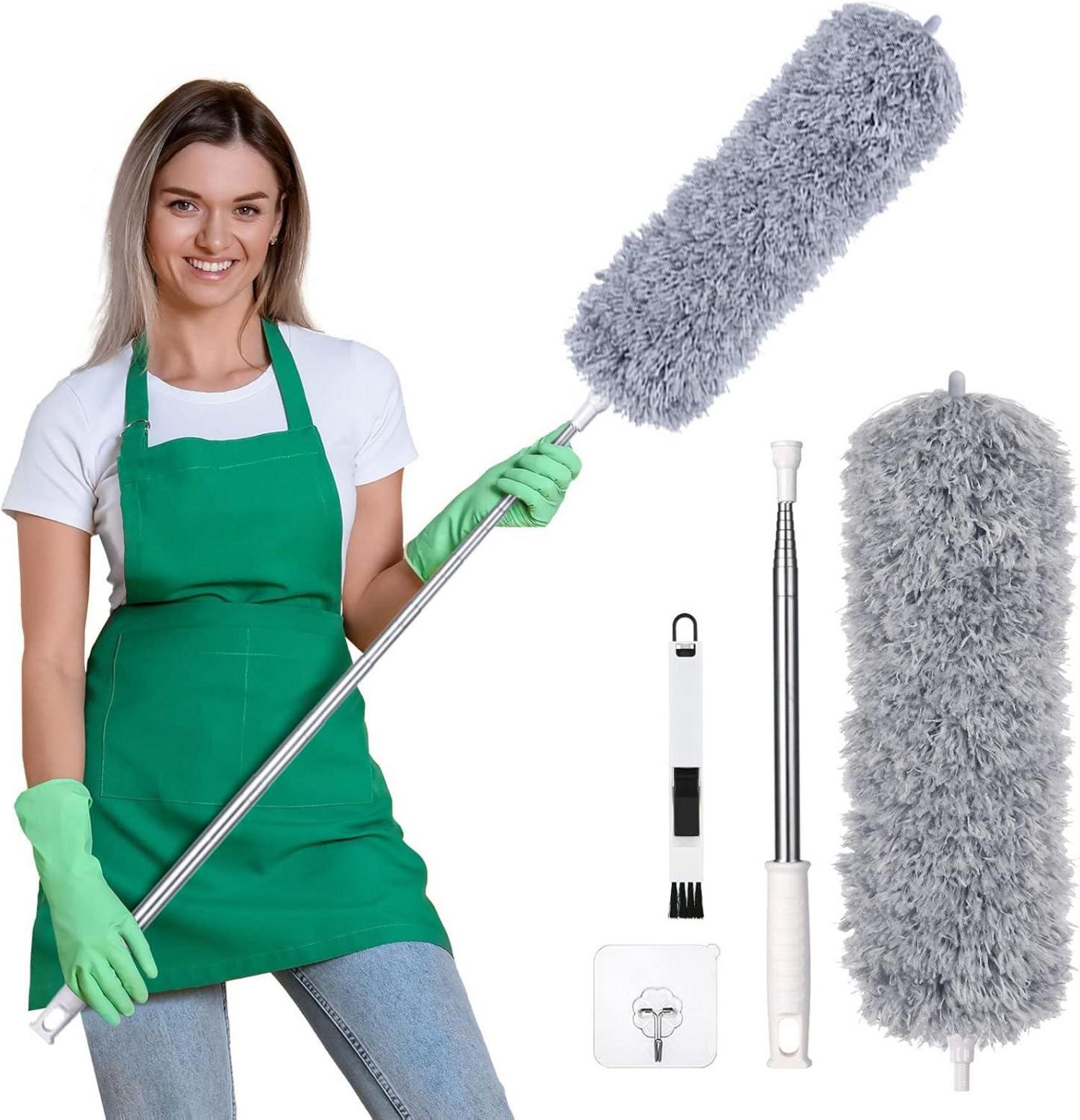 Teleskop Staubwedel Extra lang Mikrofaser Stange Set