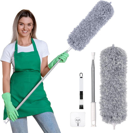 Teleskop Staubwedel Extra lang Mikrofaser Stange Set