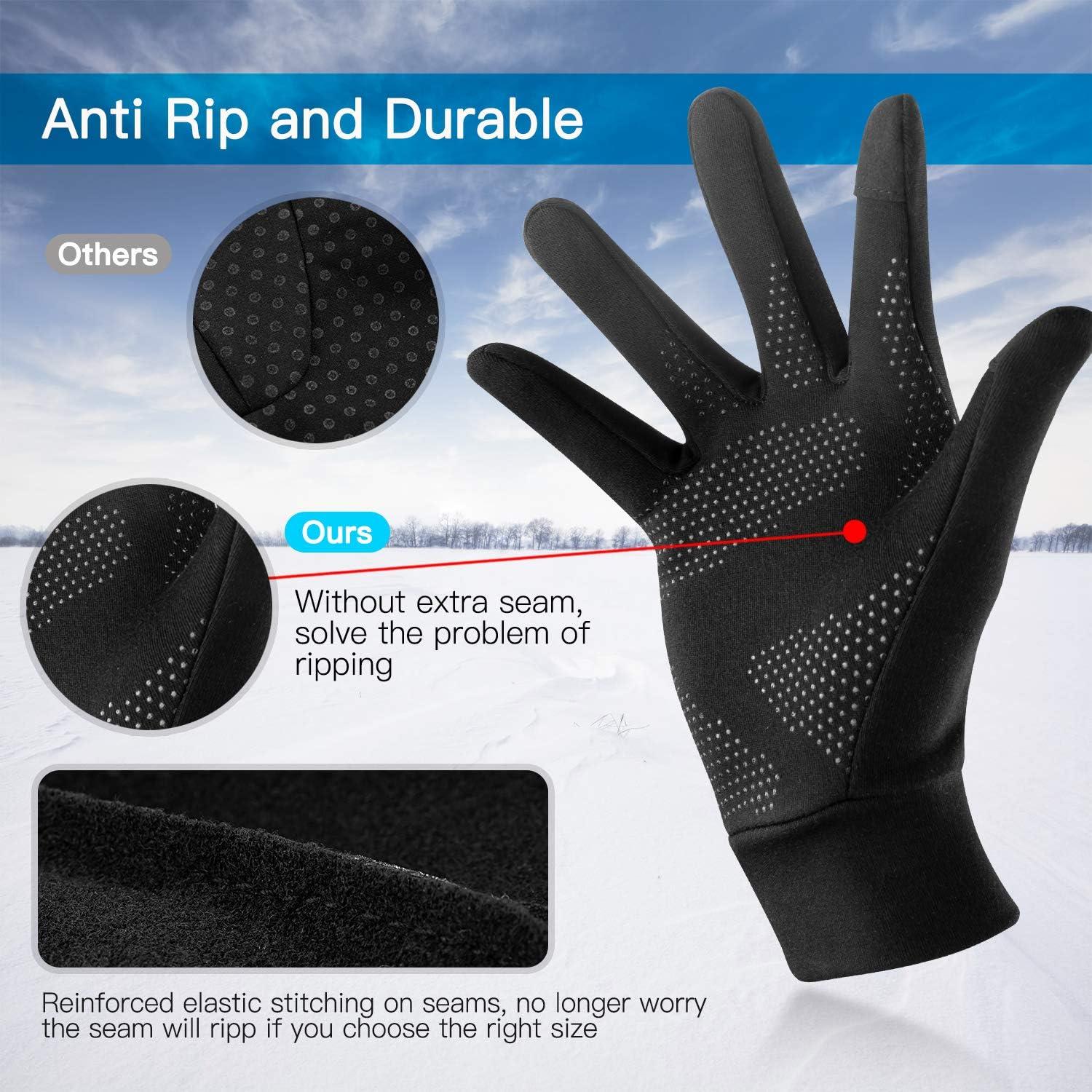 Touchscreen Sporthandschuhe Herren Damen Laufhandschuhe Warm Winddicht