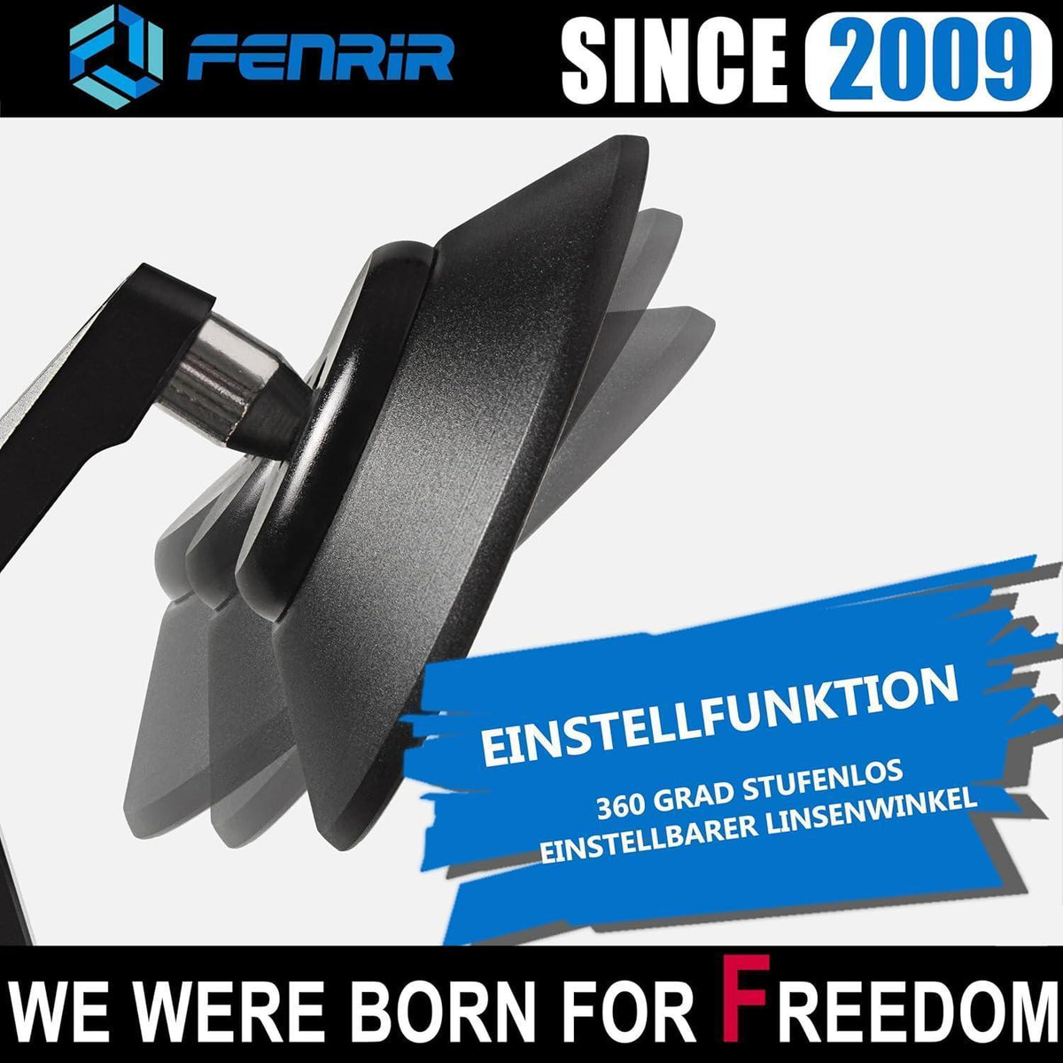 Motorrad Runden Lenkerendenspiegel CNC Aluminium Blau