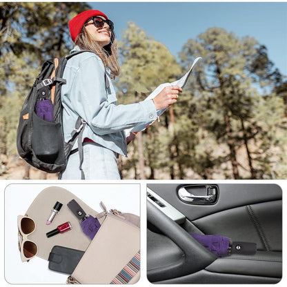 ZOMAKE Regenschirm Taschenschirm Sturmfest UV Schutz Violett