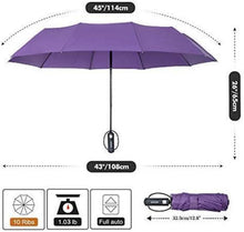 ZOMAKE Regenschirm Taschenschirm Sturmfest UV Schutz Violett