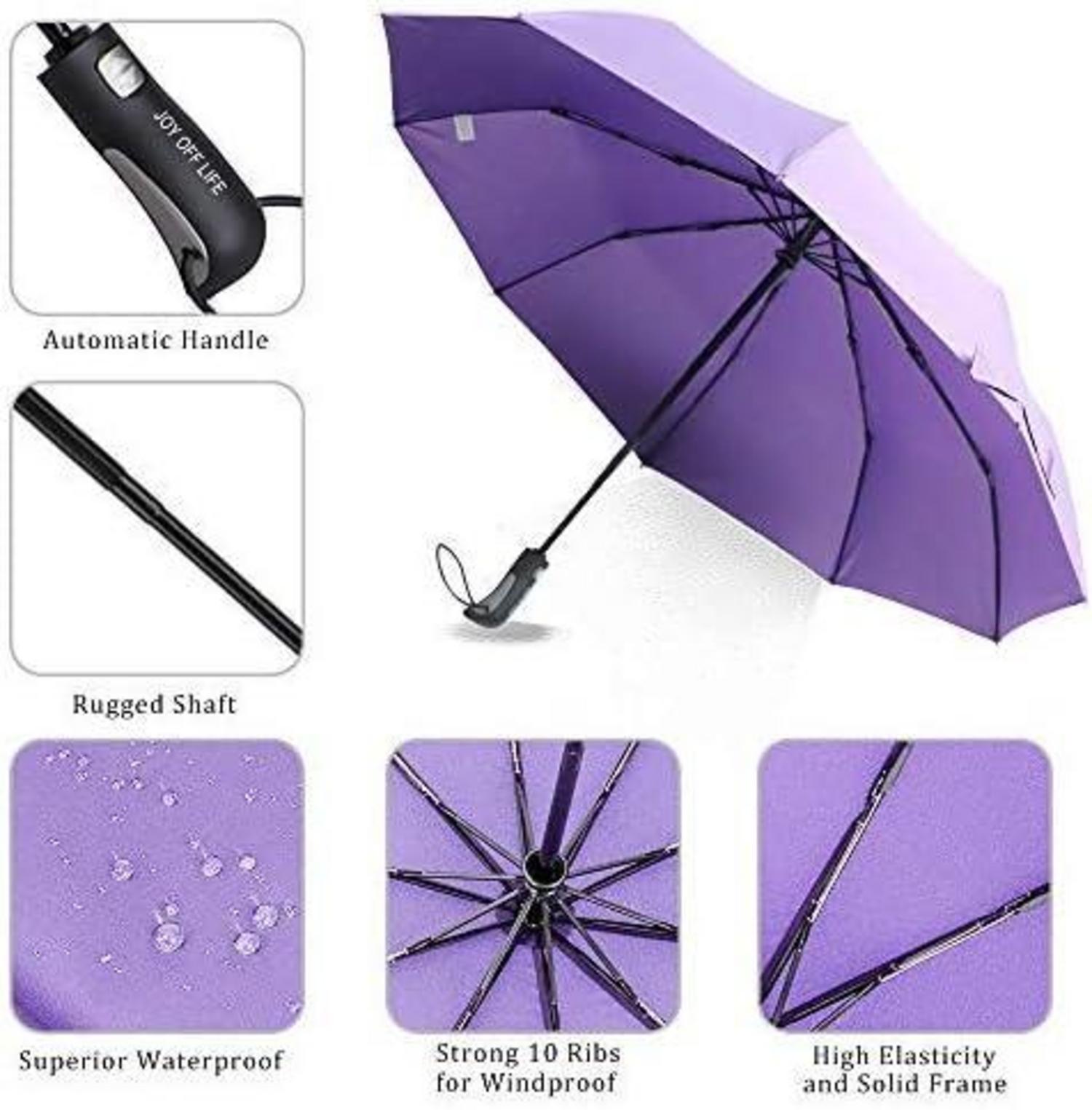 ZOMAKE Regenschirm Sturmfest Taschenschirm mit UV Schutz, 10 Rippen