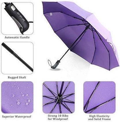ZOMAKE Regenschirm Sturmfest Taschenschirm mit UV Schutz, 10 Rippen