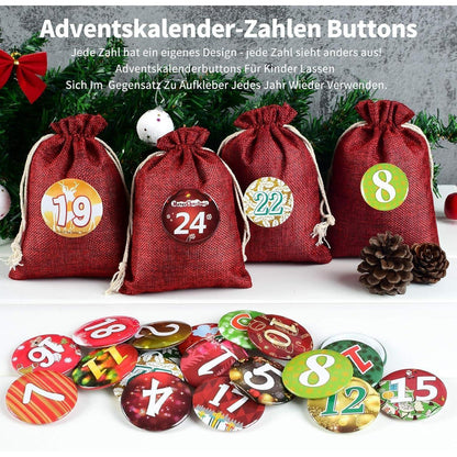 Adventskalender Kette zum Befüllen 2023 Weihnachten