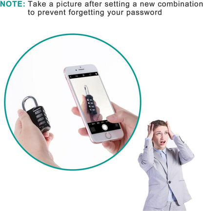 ZHEGE 4-stelliges Zahlenschloss wetterfest für Zauntor Schuppen