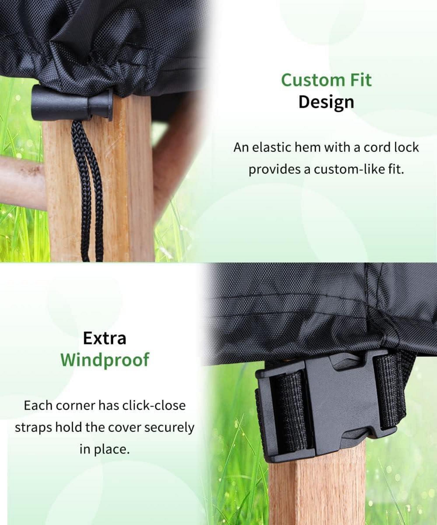 Gartentisch Abdeckung Rund 120cm - Wasserdicht Staubdicht Anti-UV Landrip