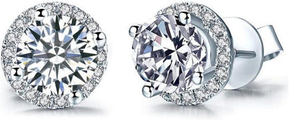 Cubic Zirconia Damenohrringe Silber Ohrstecker Design