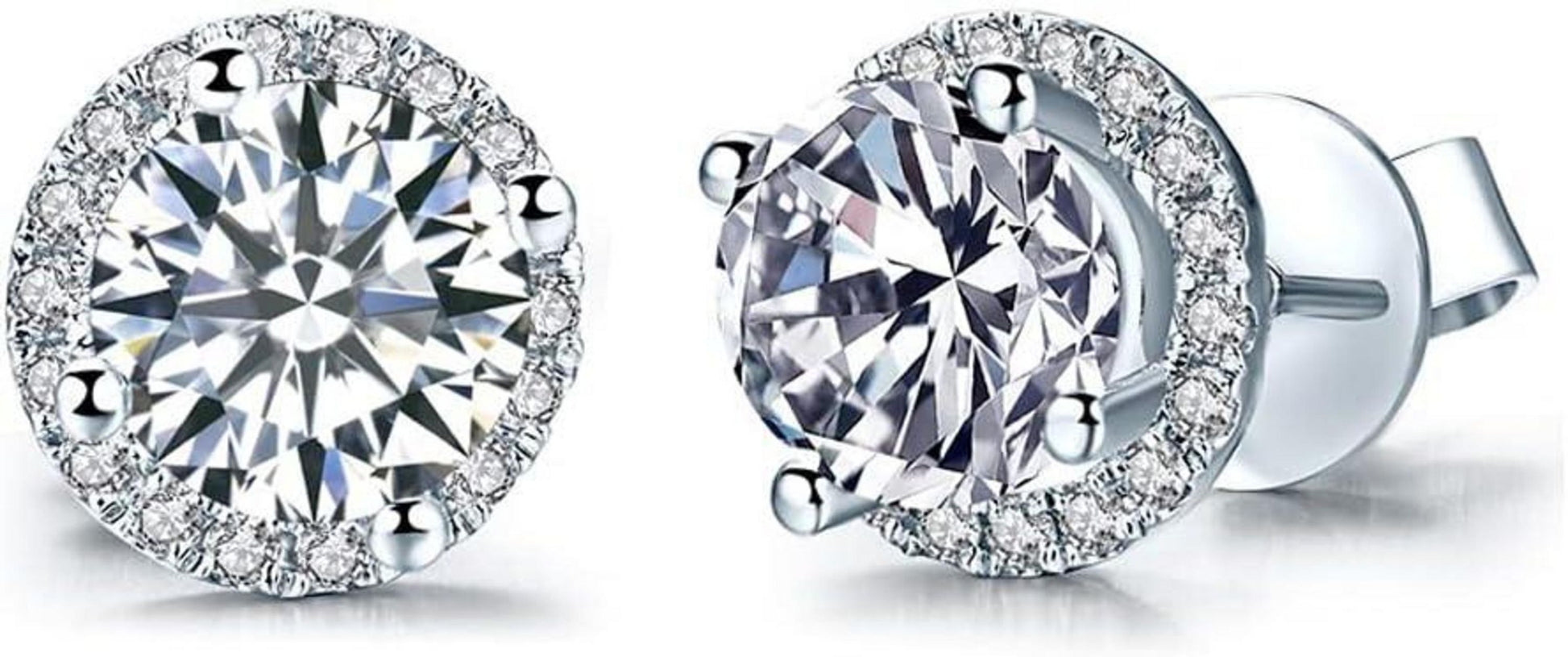 Damen Ohrstecker Silber Cubic Zirconia Ohrringe