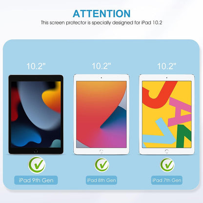 iPad 9. Generation Schutzfolie 3er Set 10,2 Zoll 9H-Härte Glas