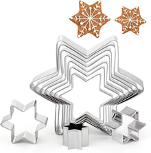 Stern Ausstecher Set Edelstahl Weihnachtsbäckerei Plätzchen