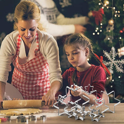 Stern Ausstecher Set Edelstahl Weihnachtsbäckerei Plätzchen