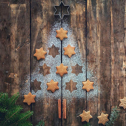 Ausstecher Stern Set 10-teilig Edelstahl Weihnachtsplätzchen Backformen