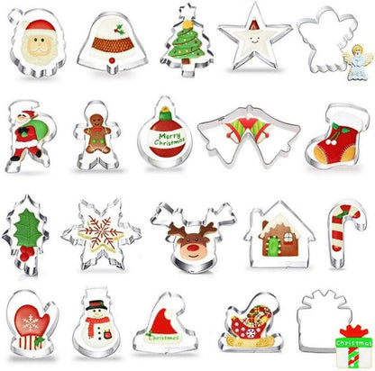 Weihnachtsausstecher Set 20 Stück Edelstahl Plätzchenformen