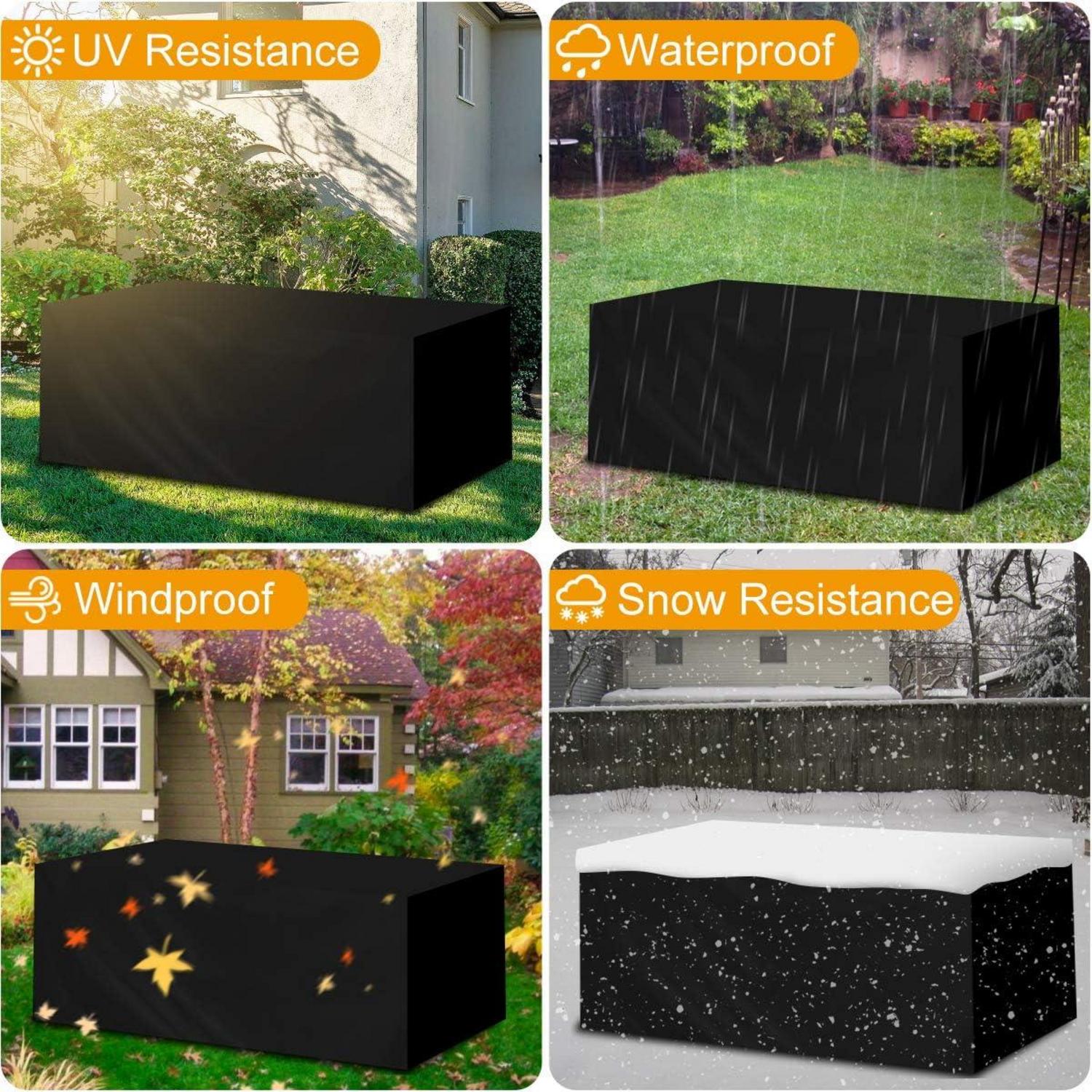 Abdeckplane Gartenmöbel Schutzhülle 420D Oxford wasserdichte Abdeckung