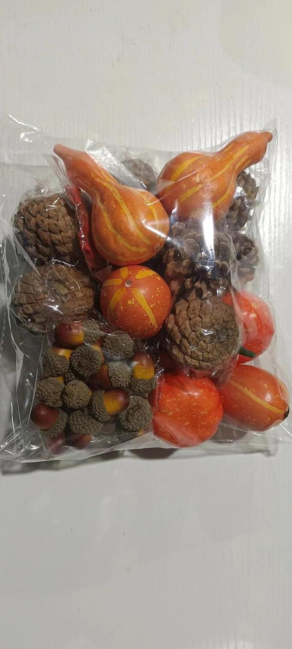 Herbst Thanksgiving Dekorationen, Kürbisse, Tannenzapfen, Blätter, Eicheln 96