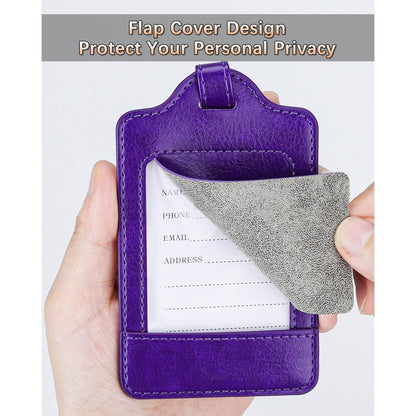 Kofferanhänger 3er Set PU Leder Gepäckanhänger Datenschutz