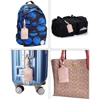 Kofferanhänger 3er Set PU Leder Gepäckanhänger Datenschutz