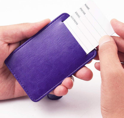 Teskyer 3 Stück Kofferanhänger PU Leder Adressschild Datenschutz Waterproof