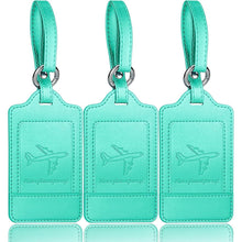 3er Set Kofferanhänger PU Leder