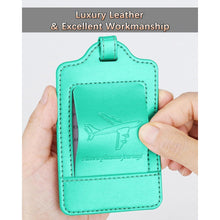 3er Set Kofferanhänger PU Leder