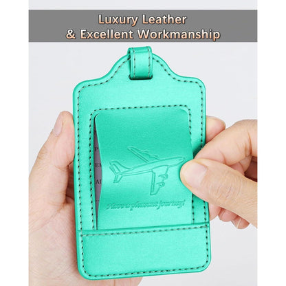 3er Set Kofferanhänger PU Leder