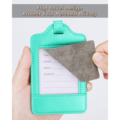 3er Set Kofferanhänger PU Leder